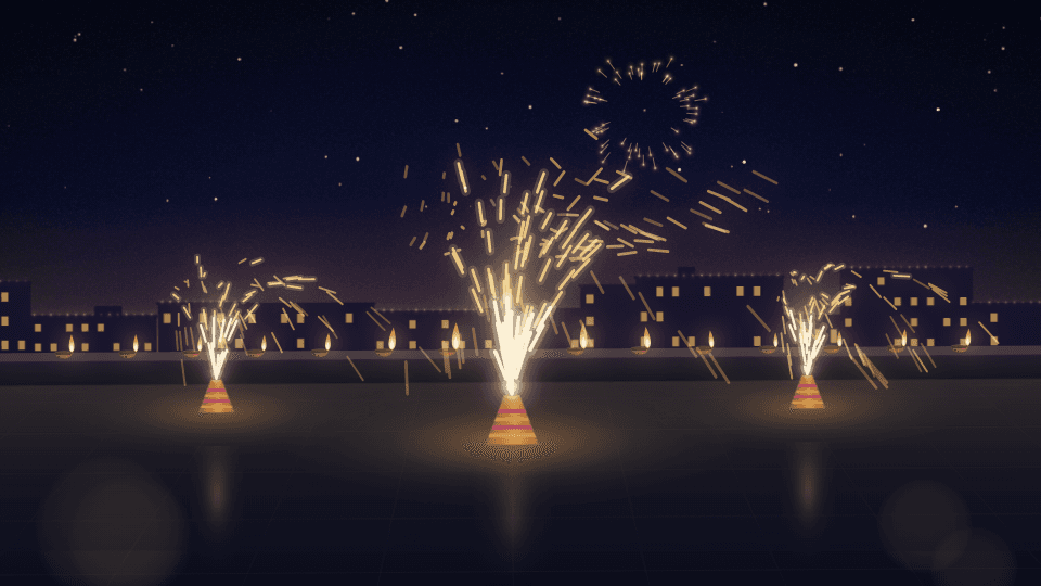 Courtyard Fireworks mode