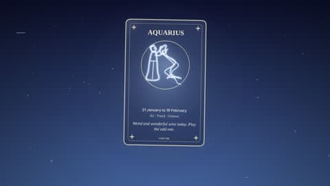 Aquarius in the Horoscope Card look