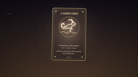 Capricorn in the Horoscope Card look