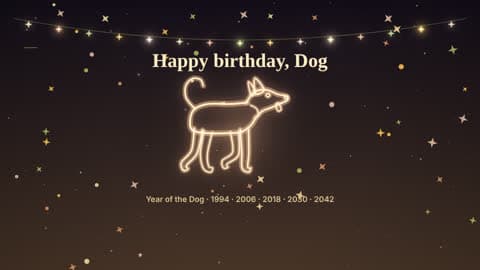 the dog in the Your Sign look