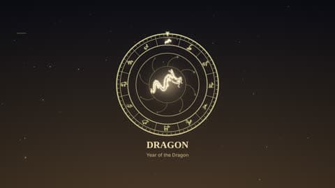 the dragon in the Zodiac Wheel look