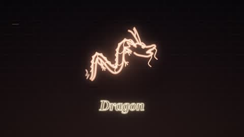 the dragon in the Neon Sign look