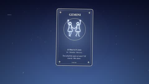 Gemini in the Horoscope Card look