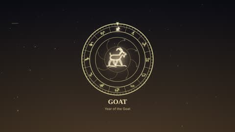 the goat in the Zodiac Wheel look