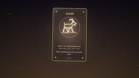 the goat in the Horoscope Card look