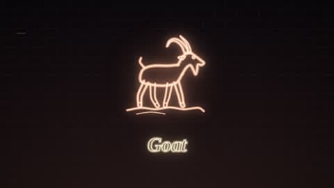 the goat in the Neon Sign look