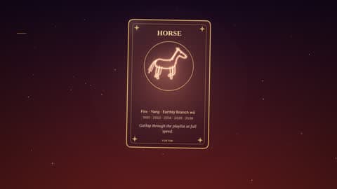 the horse in the Horoscope Card look