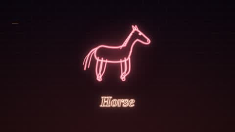 the horse in the Neon Sign look