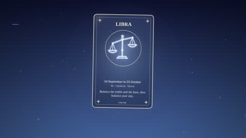 Libra in the Horoscope Card look