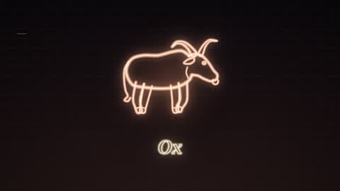 the ox in the Neon Sign look