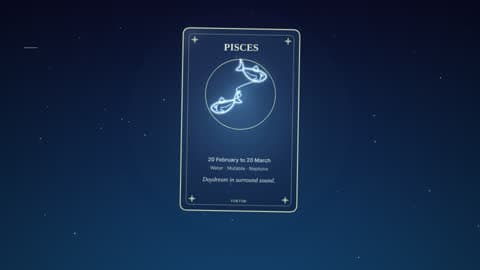 Pisces in the Horoscope Card look