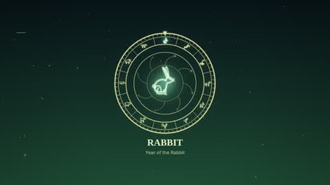 the rabbit in the Zodiac Wheel look