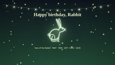 the rabbit in the Your Sign look