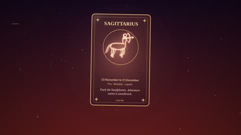 Sagittarius in the Horoscope Card look