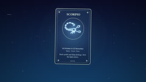 Scorpio in the Horoscope Card look