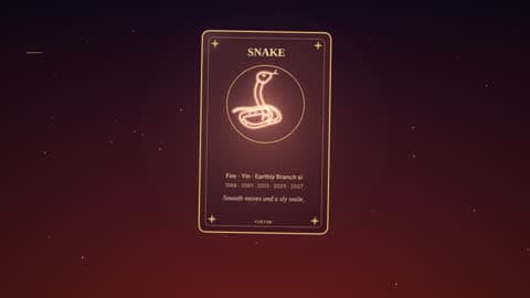 the snake in the Horoscope Card look