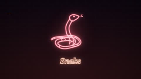 the snake in the Neon Sign look