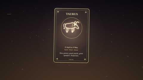 Taurus in the Horoscope Card look