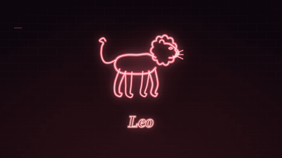 Leo in the Neon Sign look
